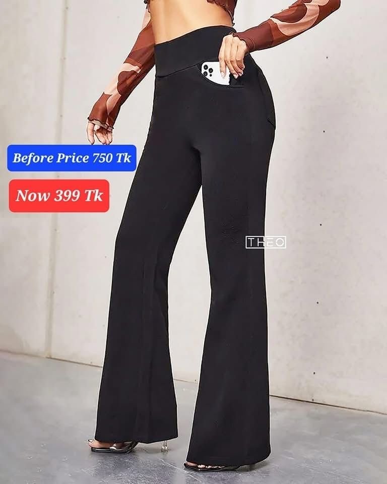 Chic pocket flare pants