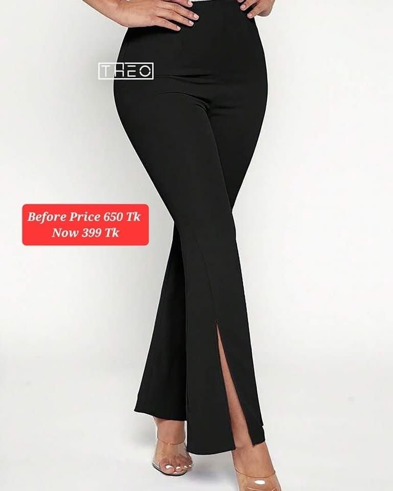 Chic front slit pant