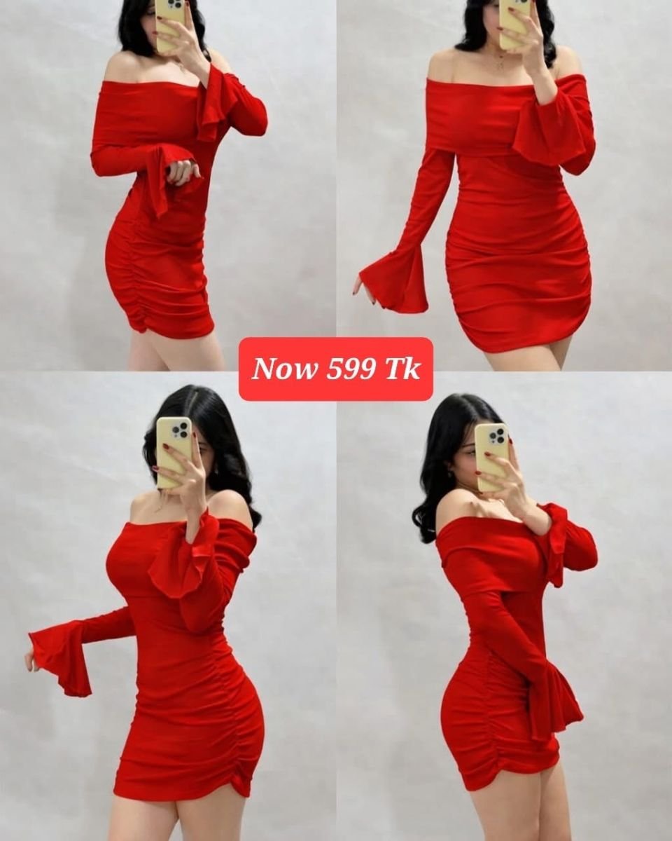 Offsholder bothside ruched short bodycon