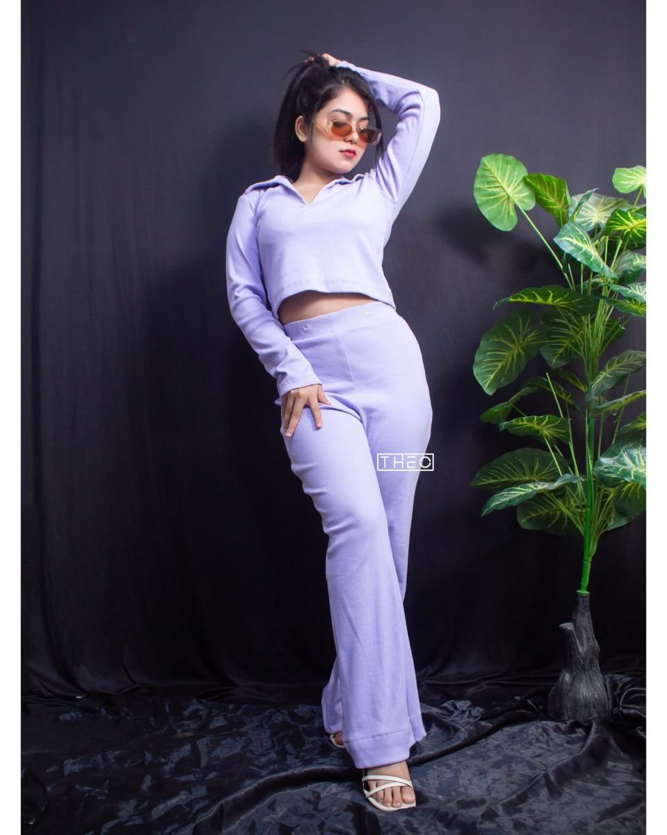 Full sleeve polo cord set