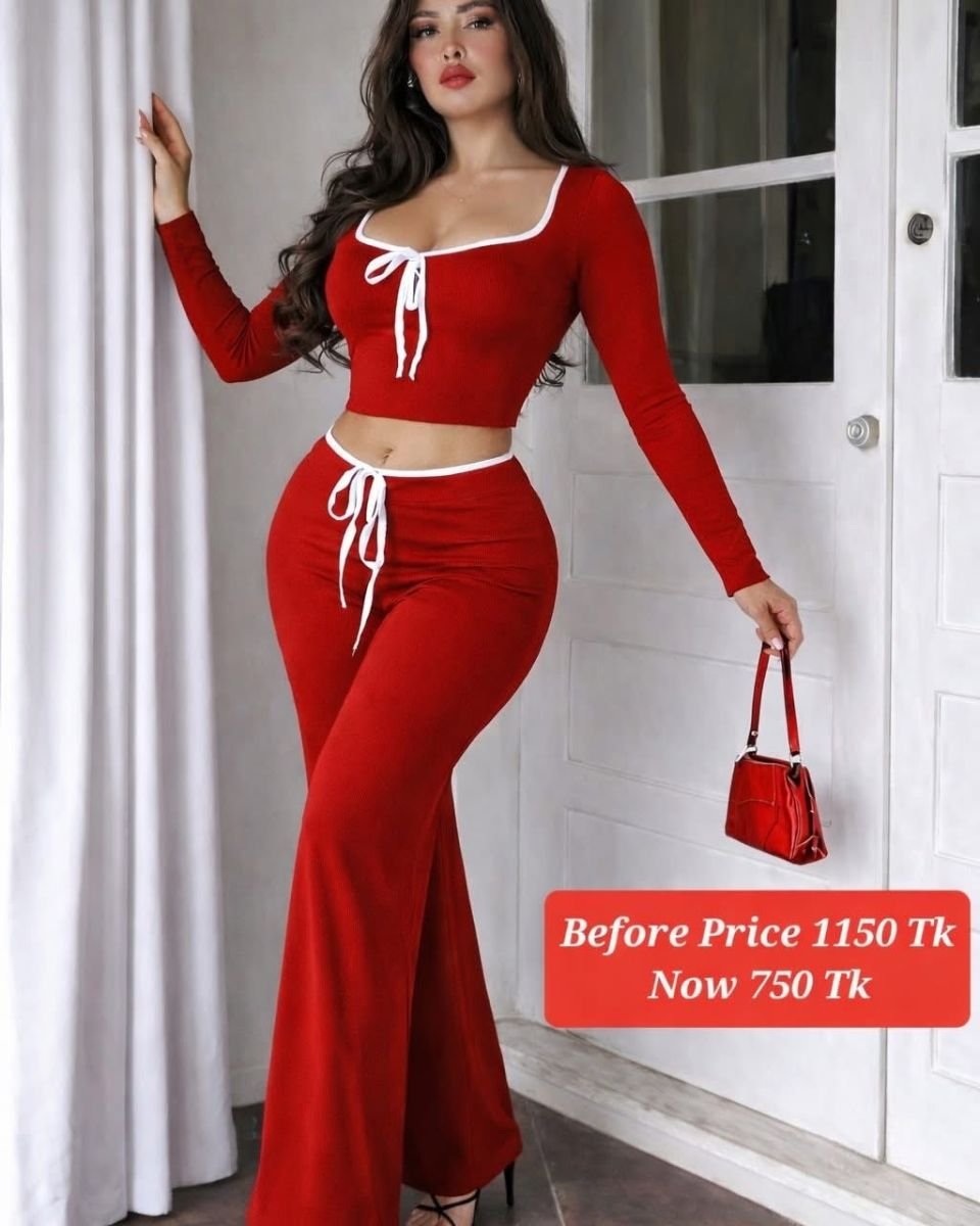 Double toned wideleg cordset