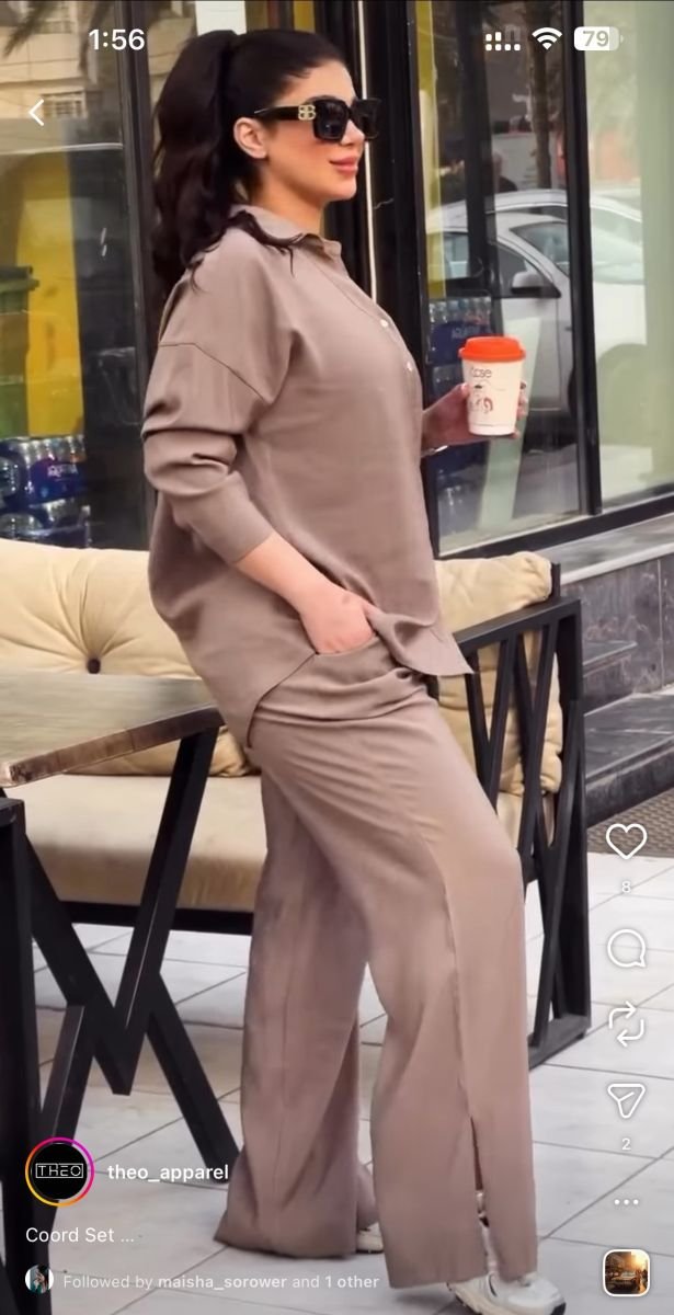 Dubai lilen wideleg sideslit Wideleg pant cord set