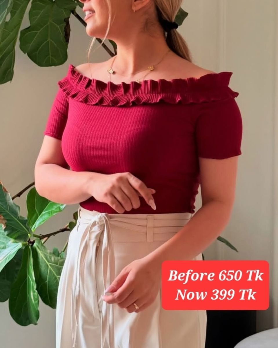 Ruffle offsholdertop