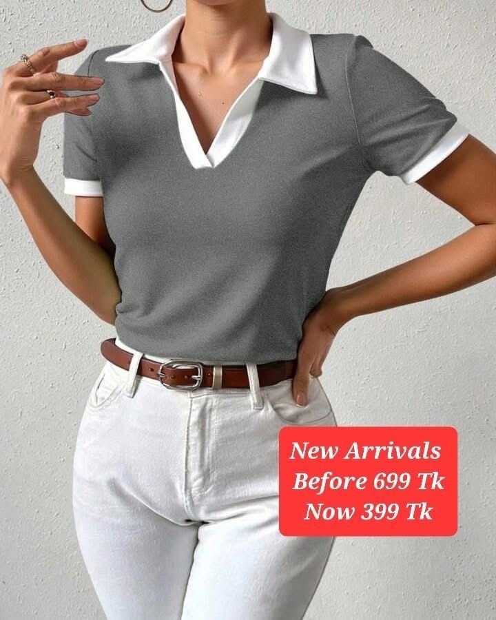2color polo top