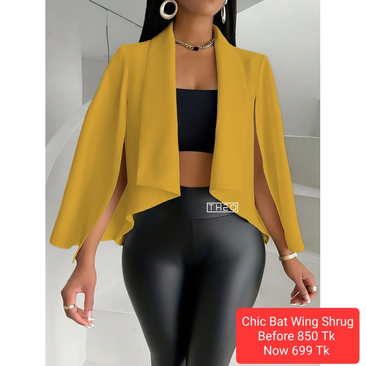 Chic bat wings shrug