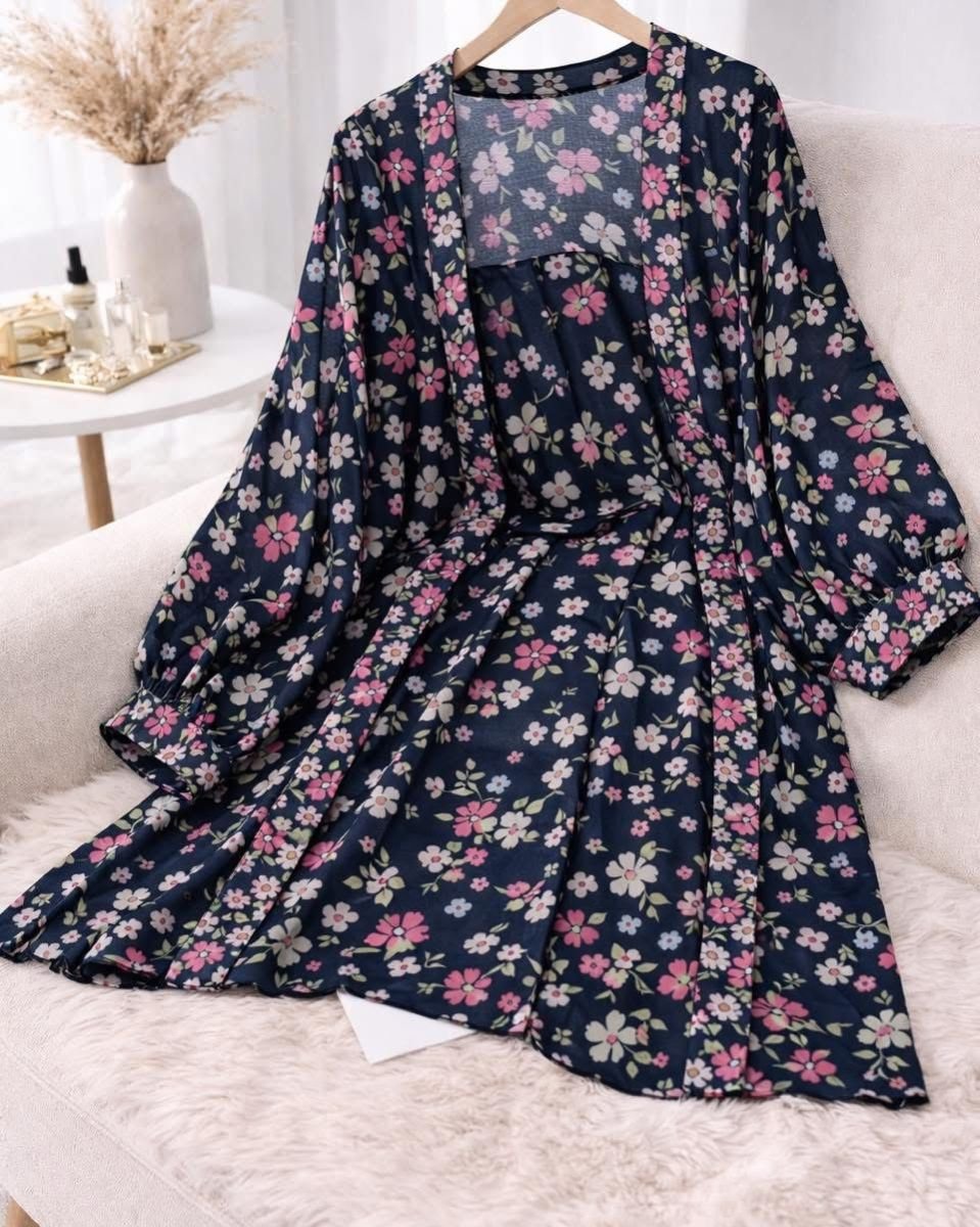 Printed shrug flowers gurden