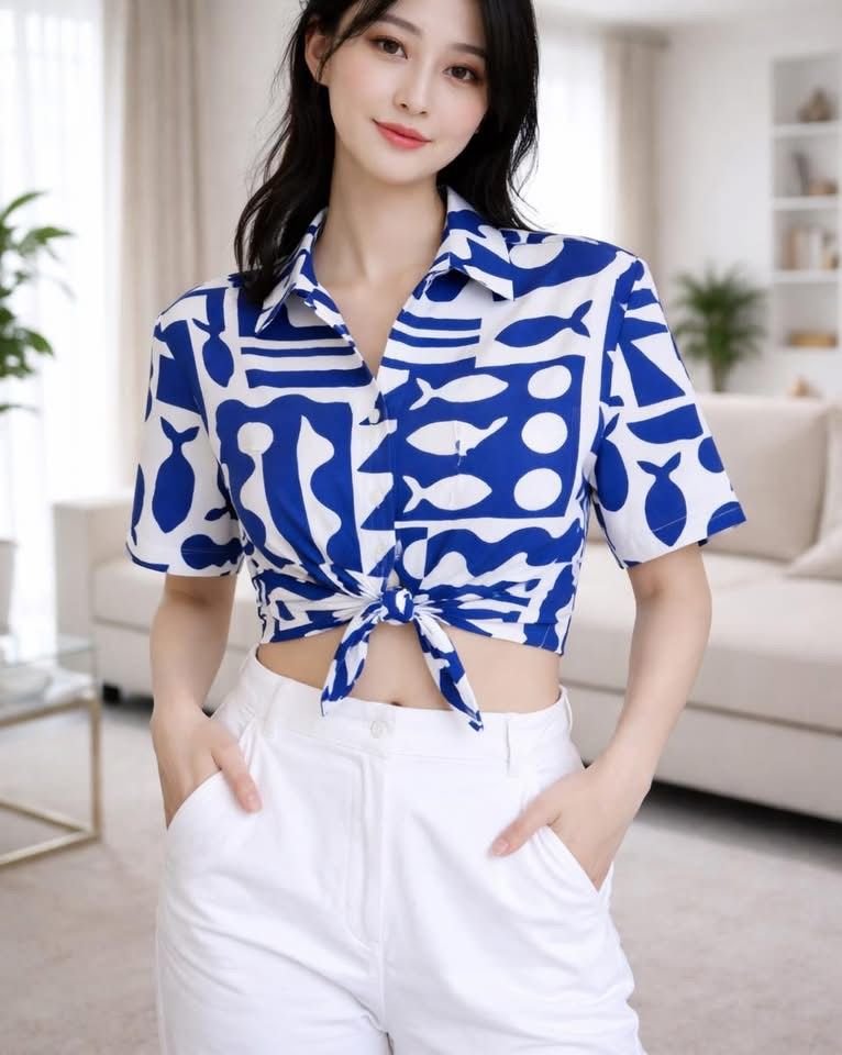 Korean chic knot shirt dreamsea