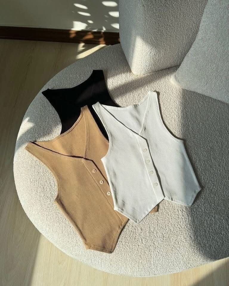 Waistcoat style crop top