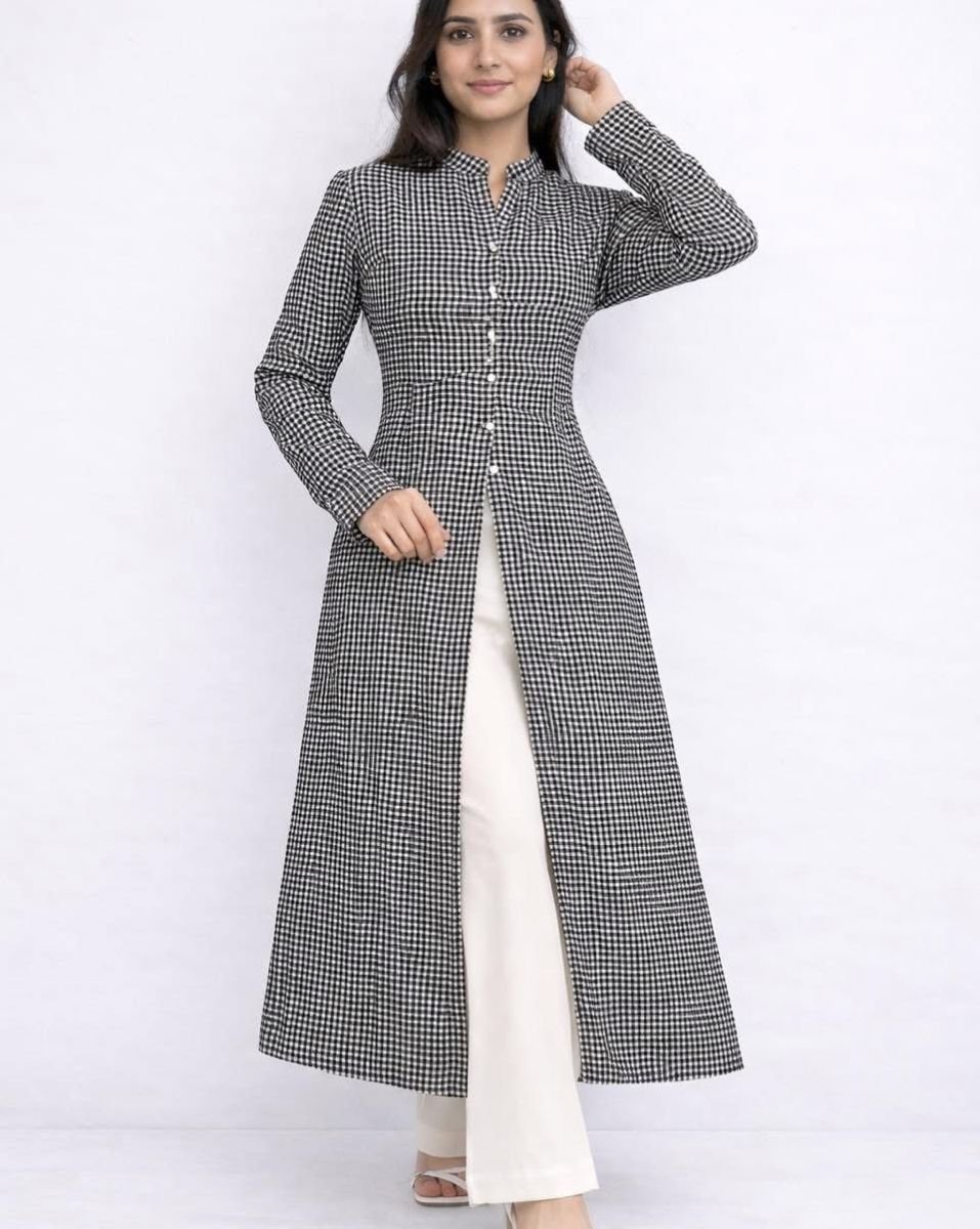 Sherwani single kurti checkbag