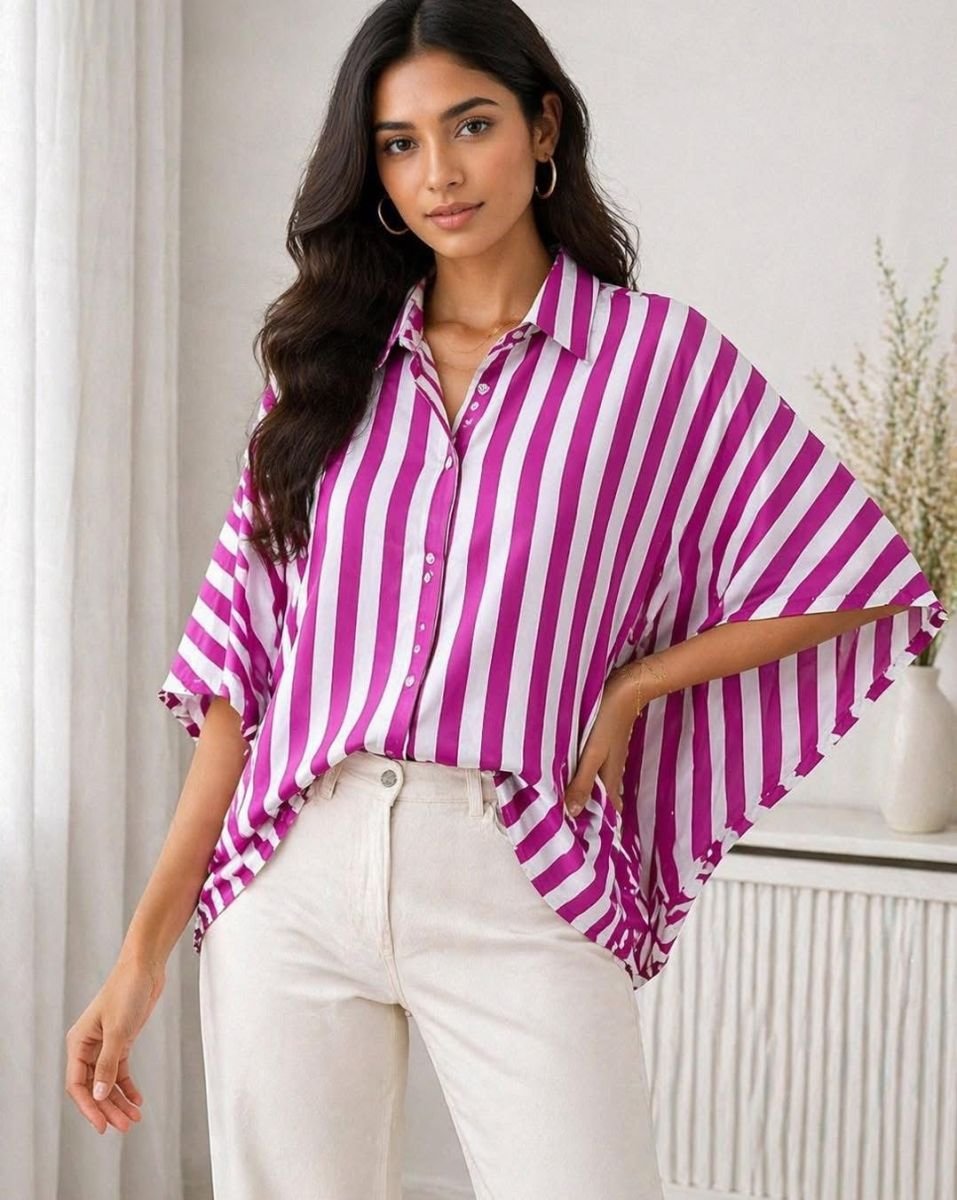 Printed kaftan Pinkstripe 010