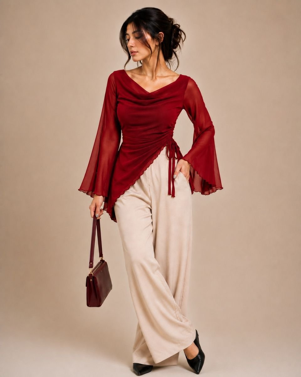 Layered Drapped top