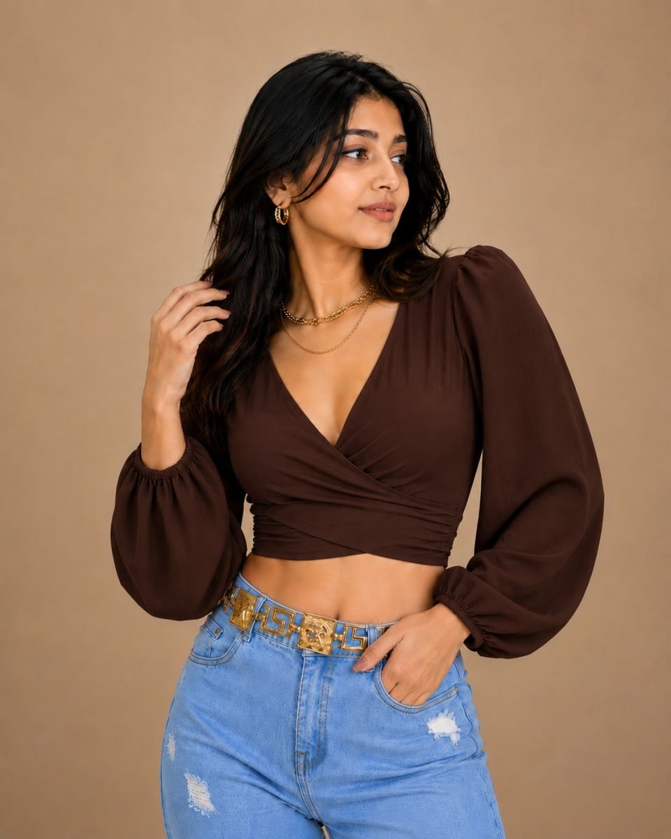 Georgette warp top