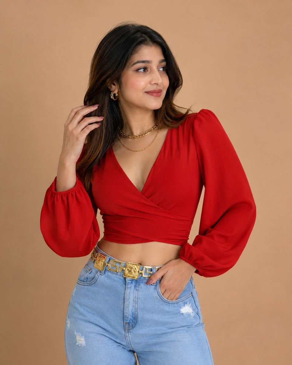 Georgette warp top