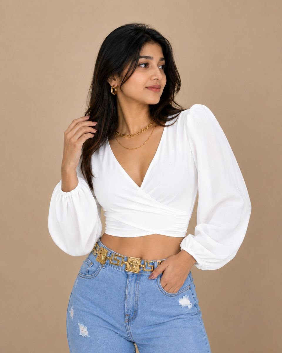 Georgette warp top