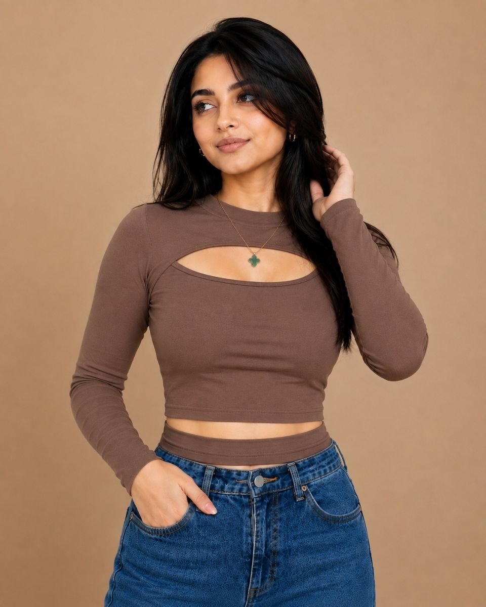 Double cut full sleeve top