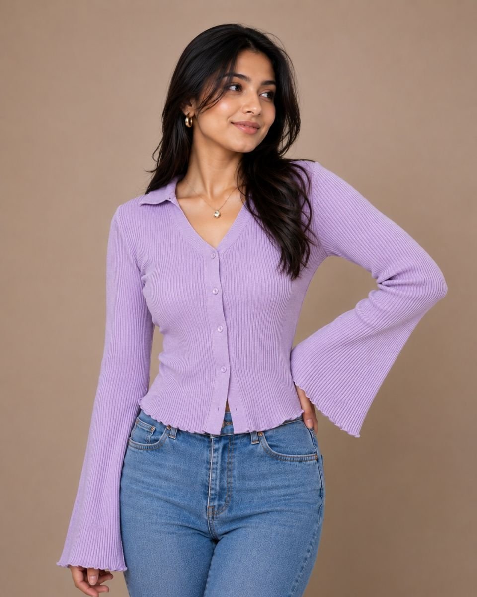 Flare sleeve shirt