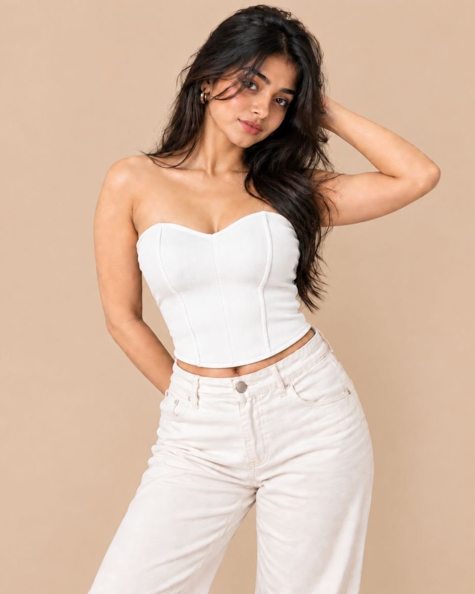 Lessshoulder croset top