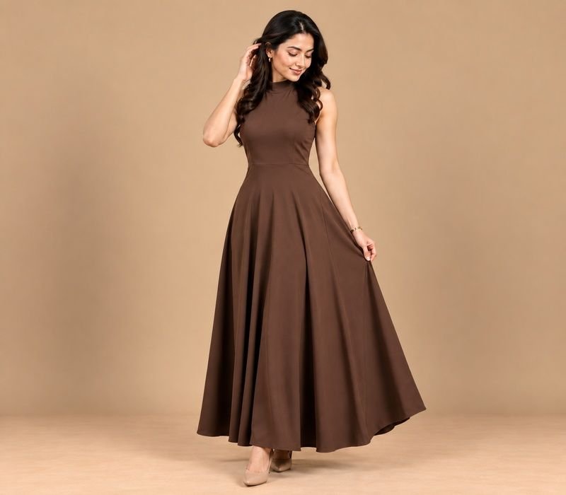 Sleeveless gown
