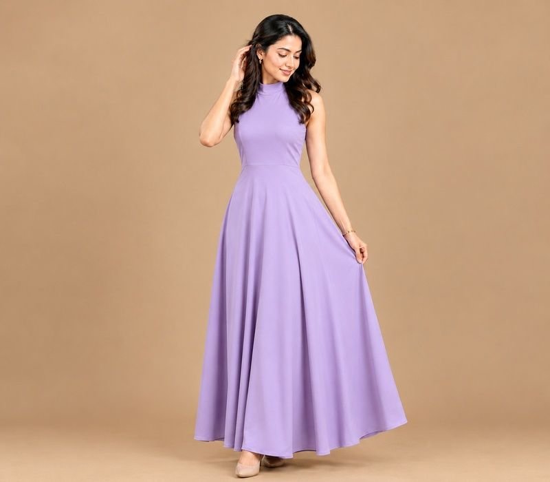 Sleeveless gown