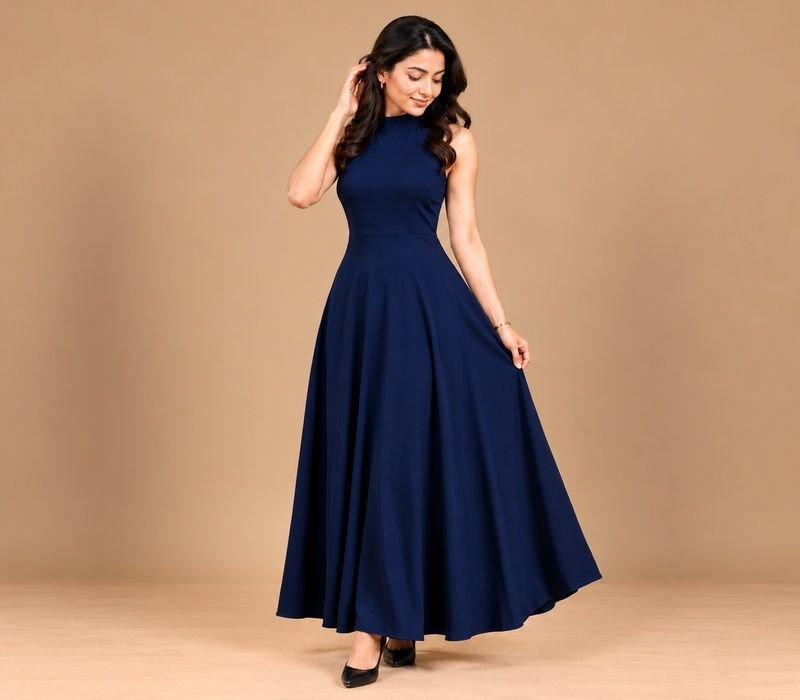 Sleeveless gown