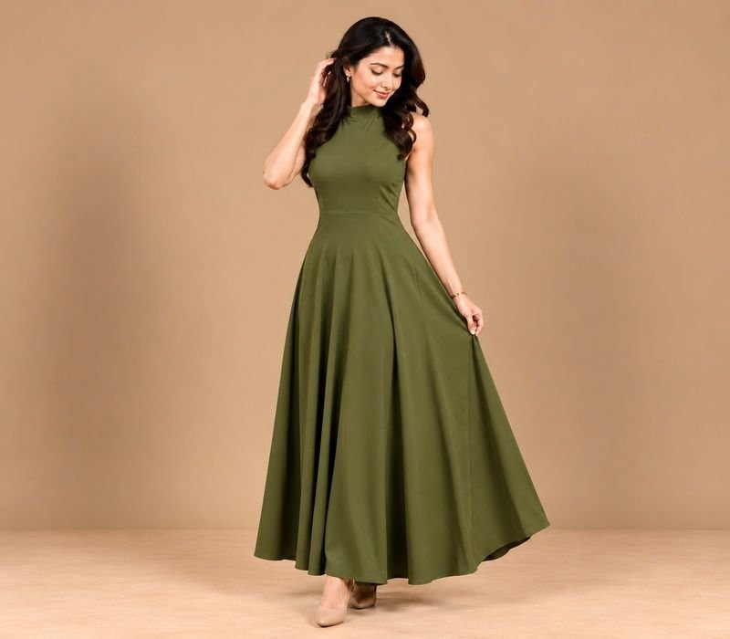 Sleeveless gown