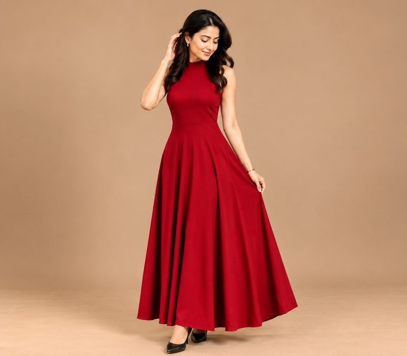 Sleeveless gown