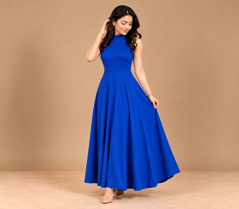 Sleeveless gown
