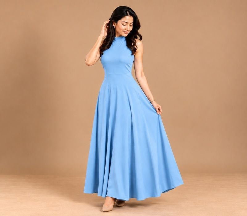 Sleeveless gown