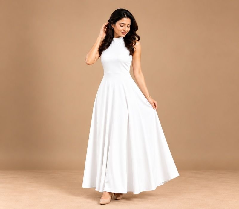 Sleeveless gown