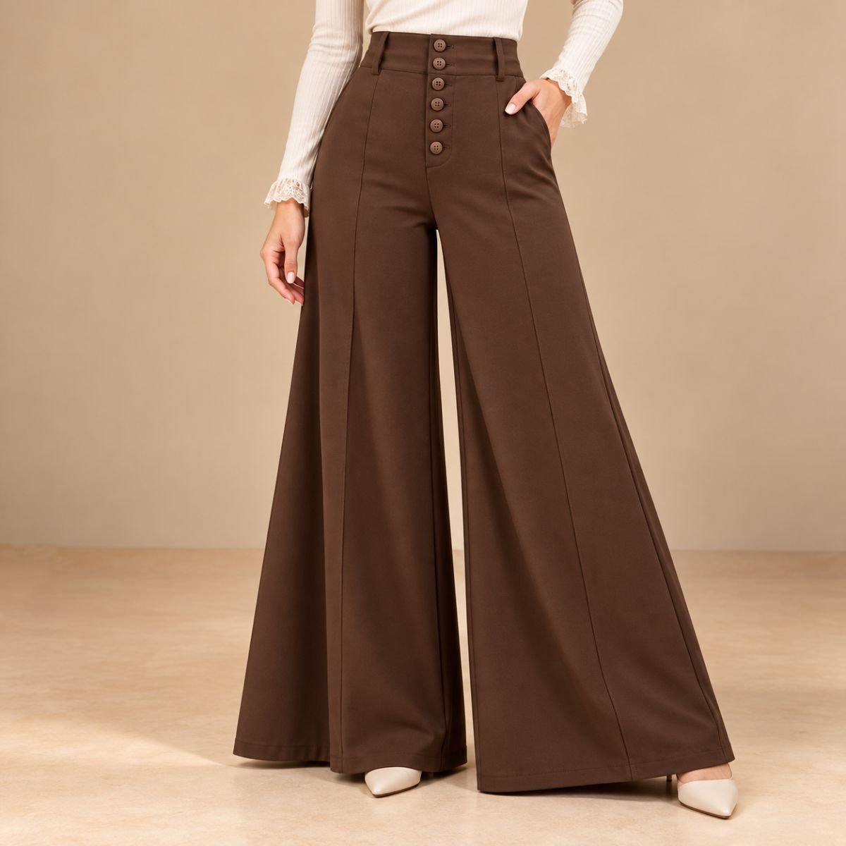 6 bottons flare  pant