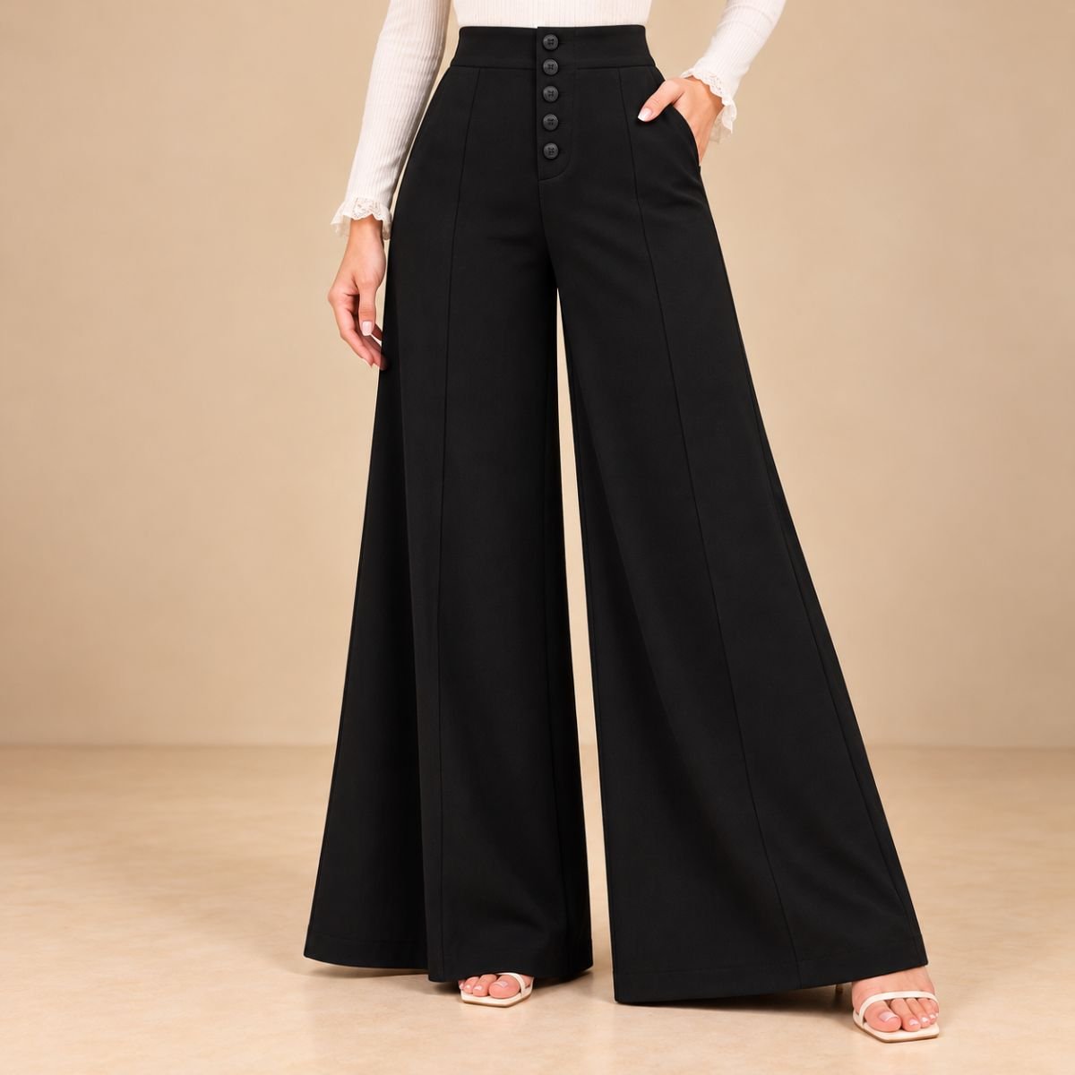 6 bottons flare  pant