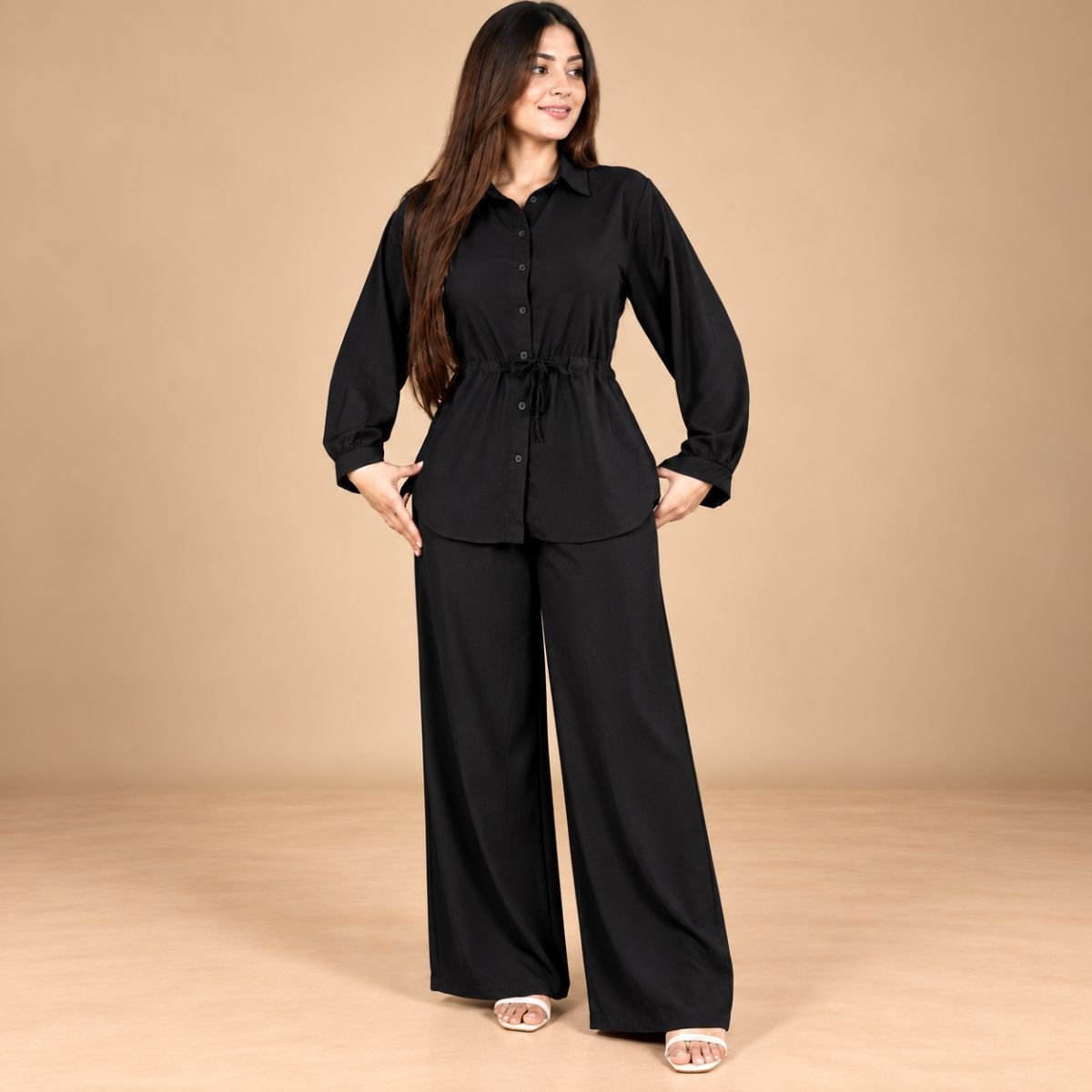Waist knot cherry cordset