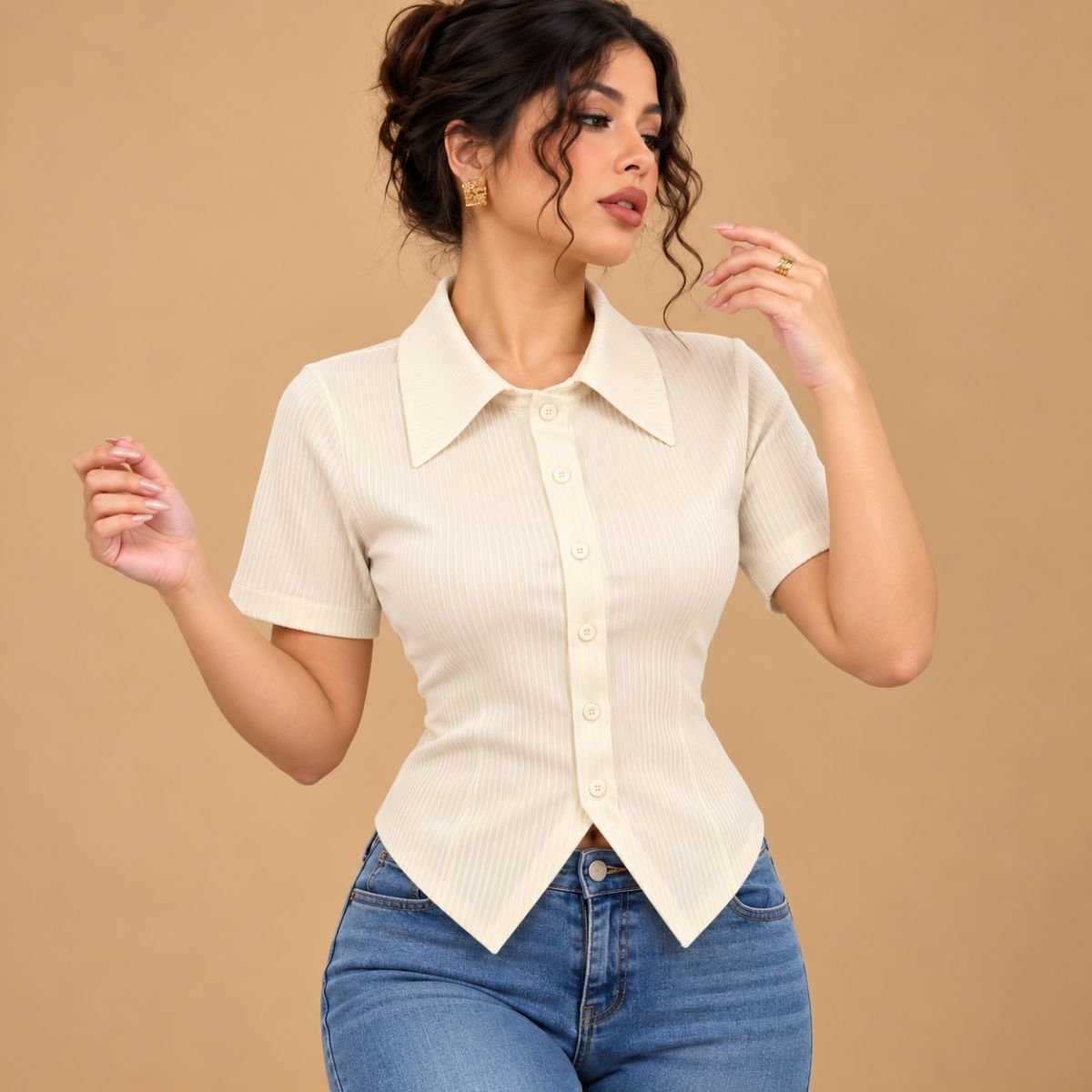 Backcross waist shirt