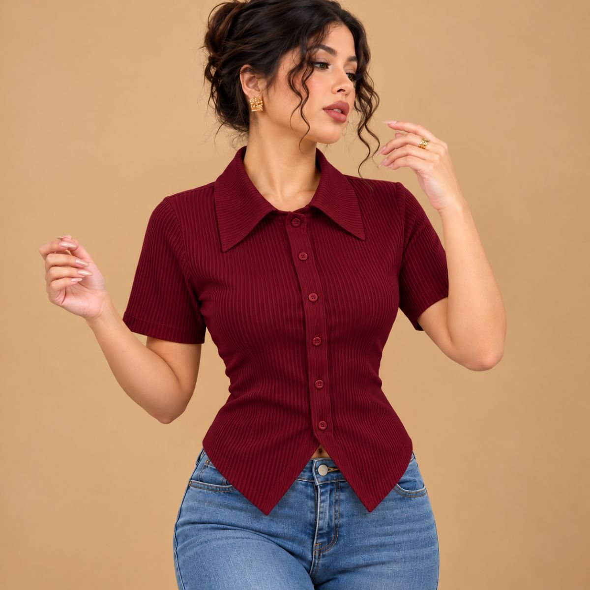 Backcross waist shirt