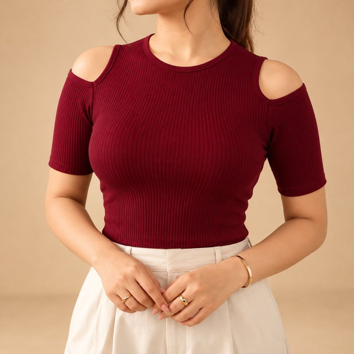 Cold sholder top