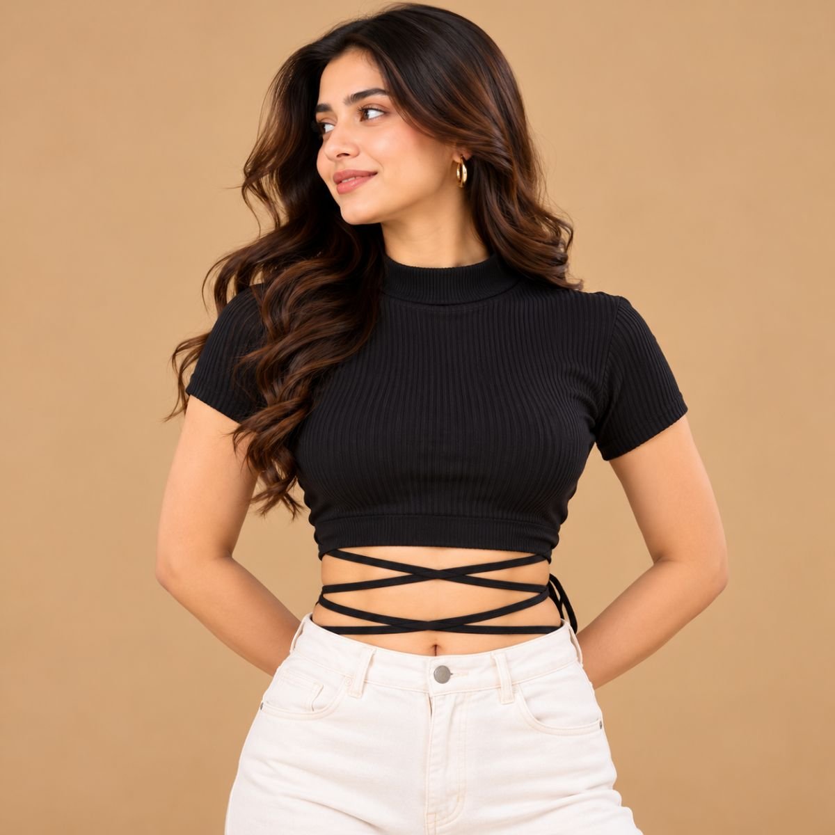 Front cross crop top