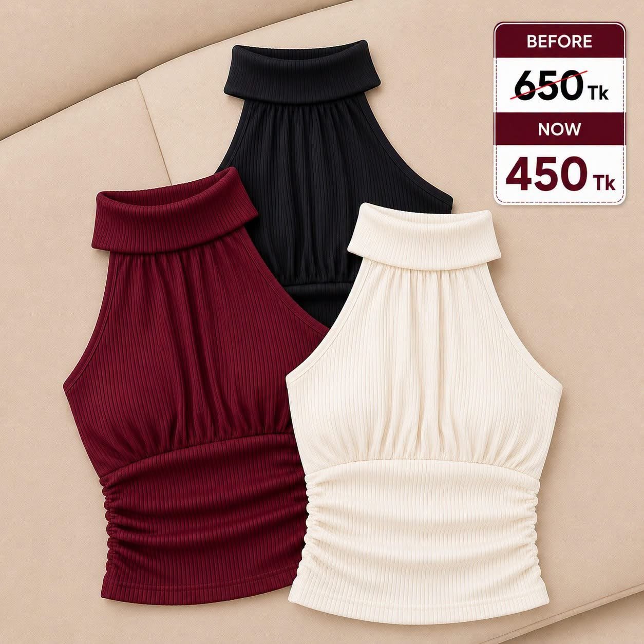 Elan ribbed hulter top