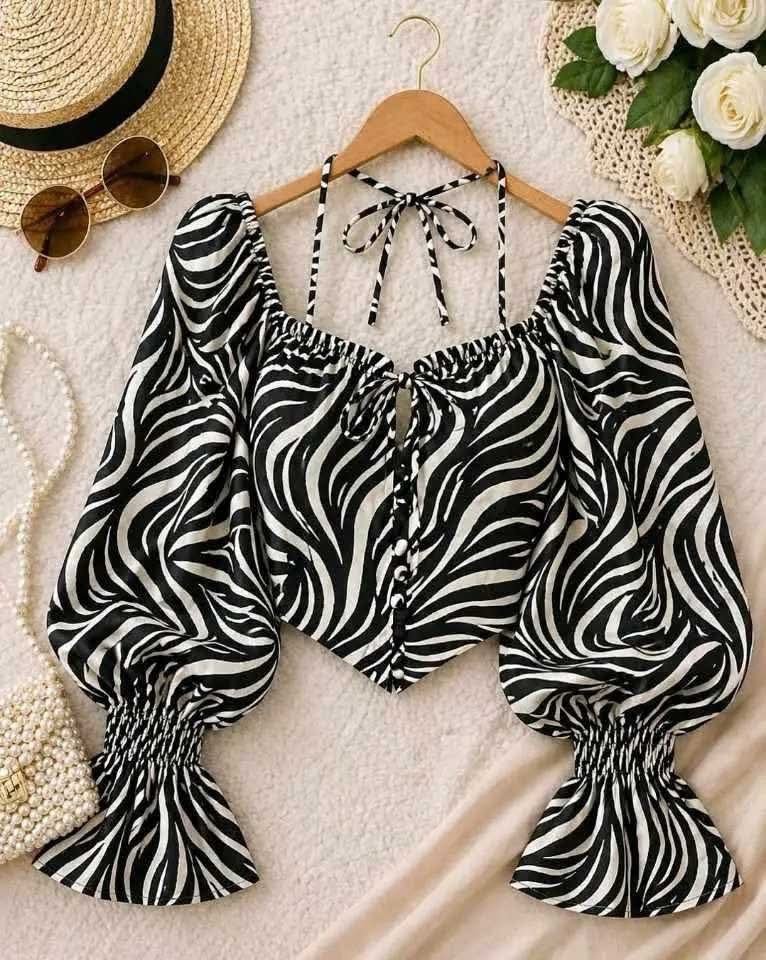 Printed paded top blackwaves