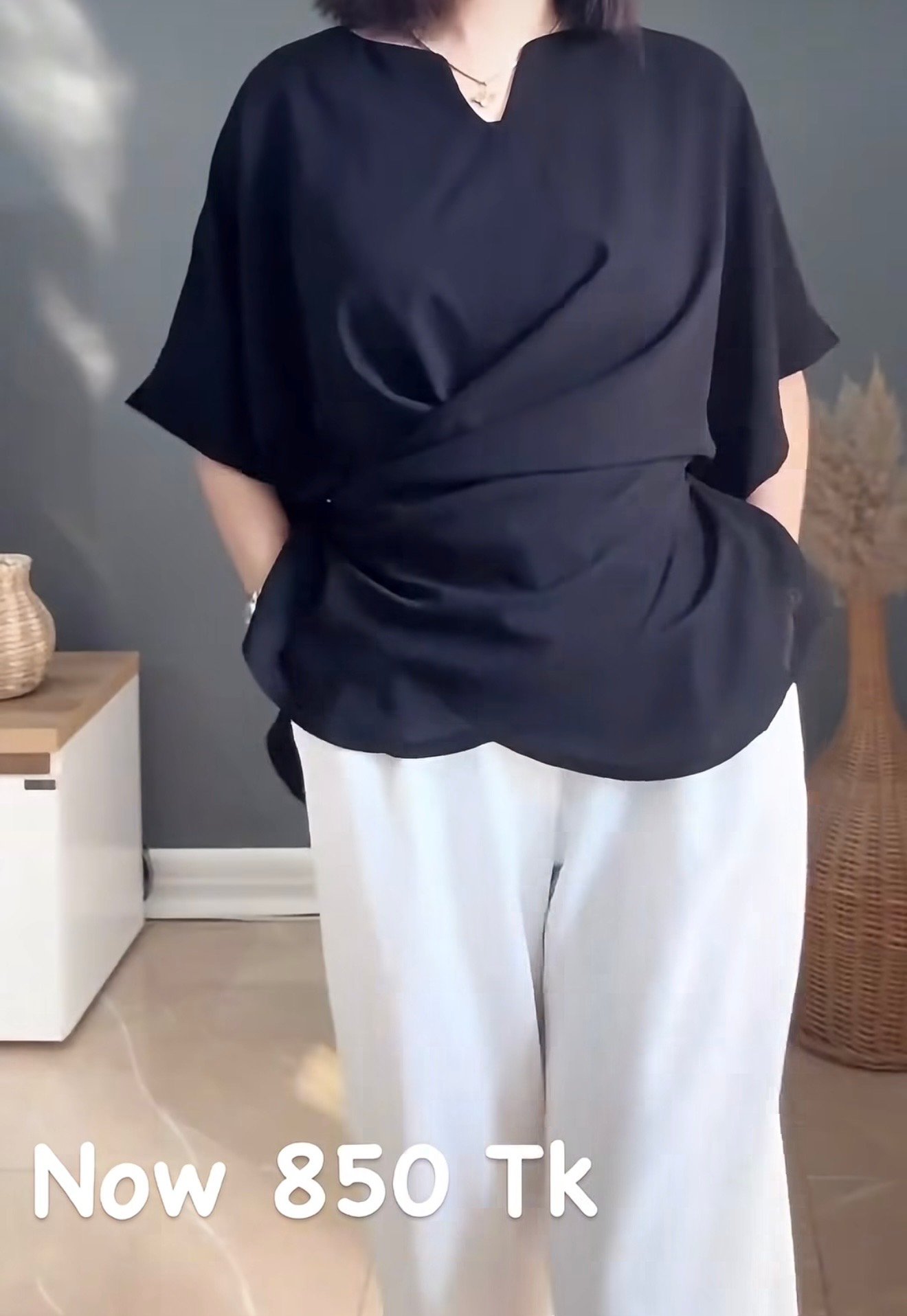 Wrap kaftan top