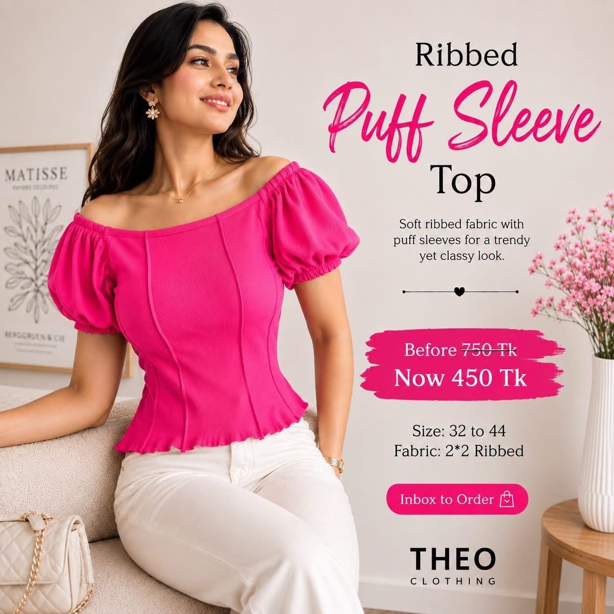 Puff sleeve top