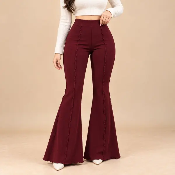 Wavy flare pants