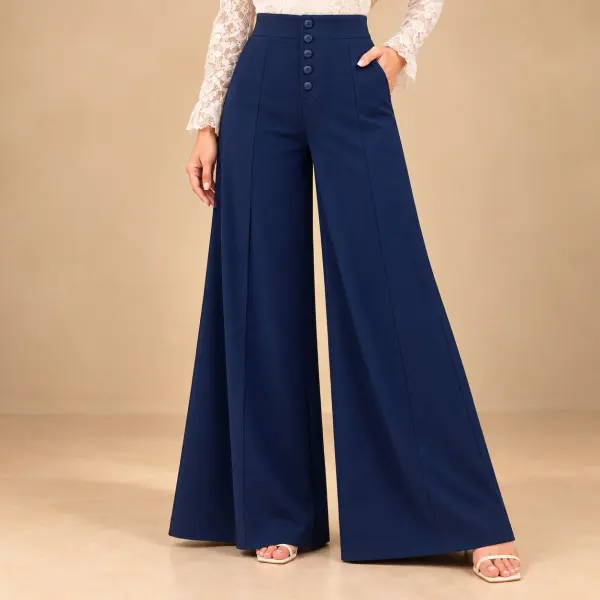 6 botton wide leg pant