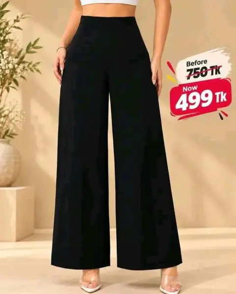 High waisted midwide leg pant
