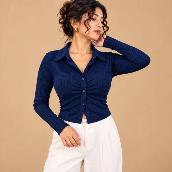Everyday chic elastic shirt