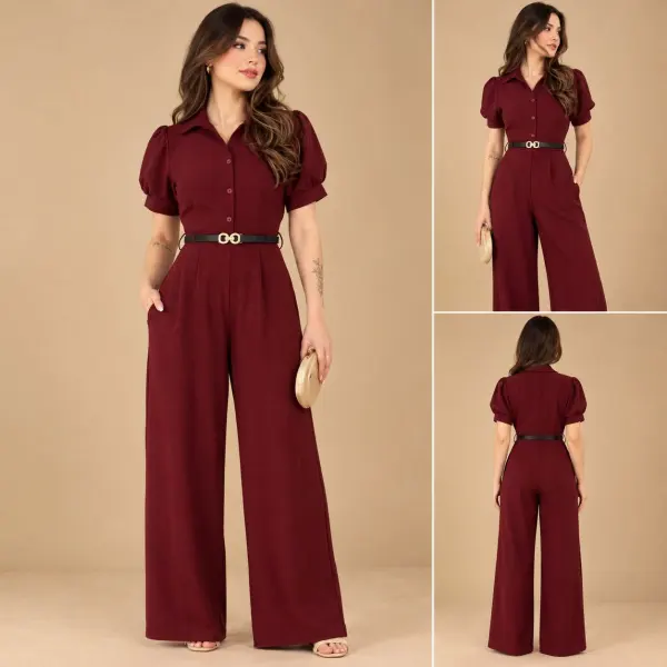 Half sleeve jumpsuit