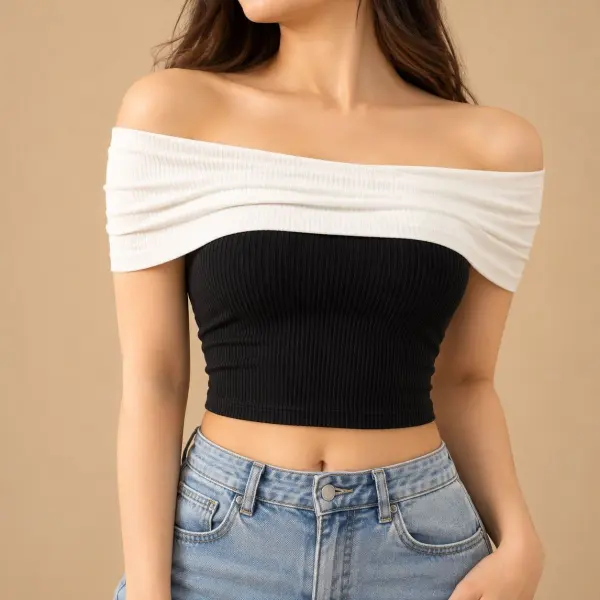 2 color Offsholder top