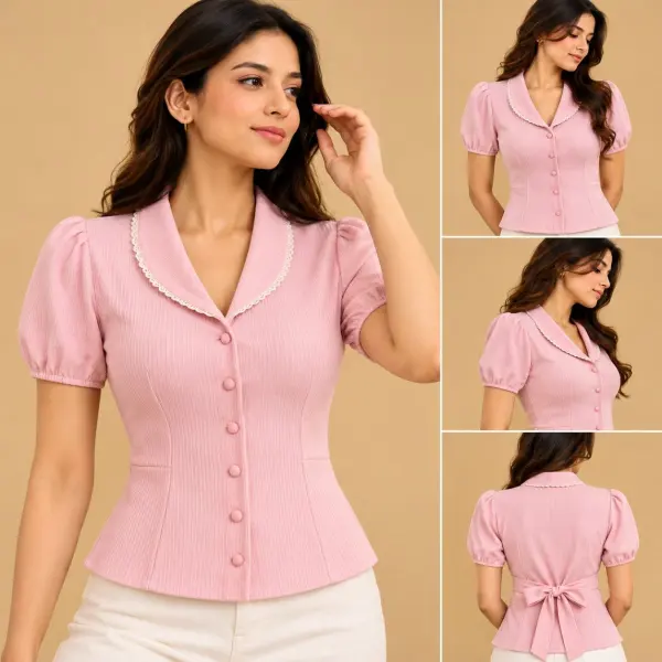 Backribbon coller top