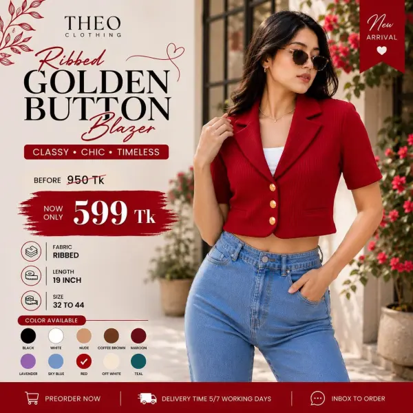 Golden botton  blazer