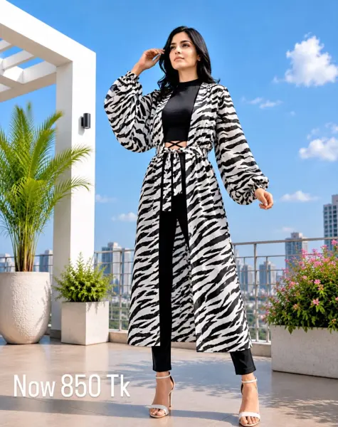 Ribbon shrug zebra 065